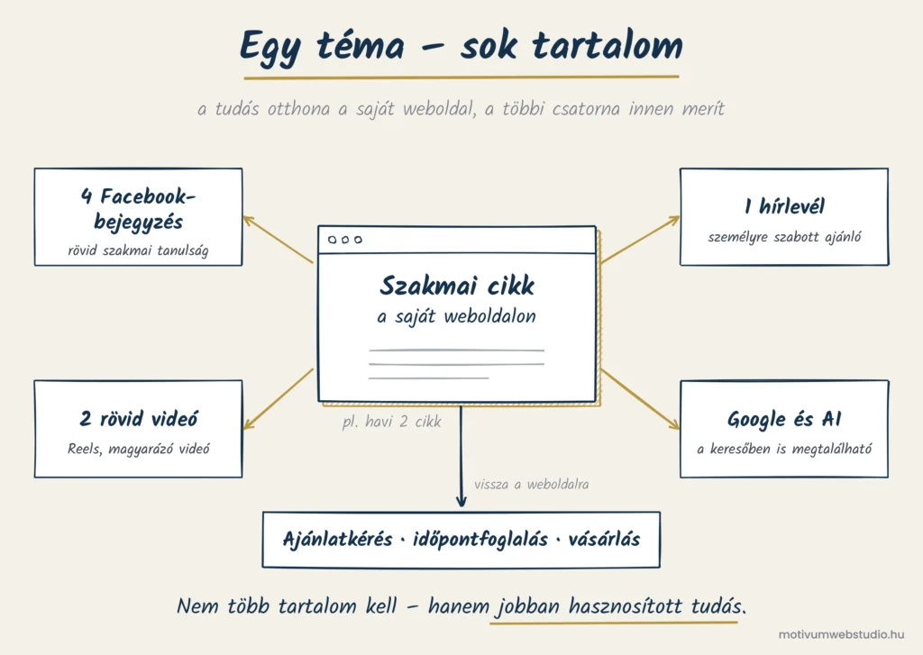 Egy szakmai cikkből több csatornára készülő tartalmak